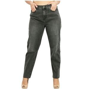 Forever 21 Relaxed HighRise Tapered Leg Mom Jeans, Washed Black Sz 30 Preloved